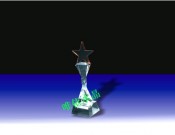 五角星水晶奖杯 zy-072